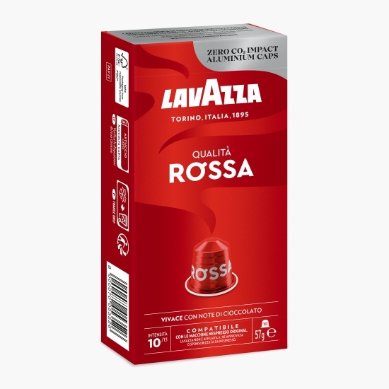 Capsule cafea Qualita Rossa, compatibile Nespresso, 10 băuturi