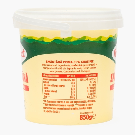 Smântănă Prima 25% grăsime 850g