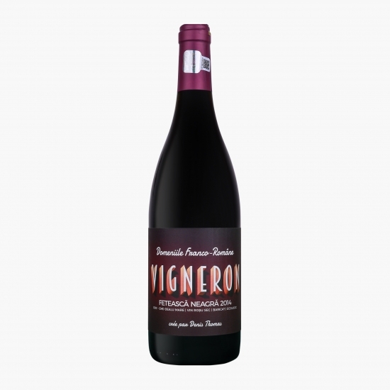 Vin roșu sec eco Fetească Neagră 2014, 13.5%, 0.75l