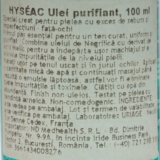 Ulei Purifiant Hyseac 100ml