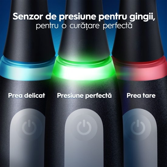 Periuță de dinți electrică iO 3, 1 capăt de periaj, baterie durabilă, trusă de călătorie, negru