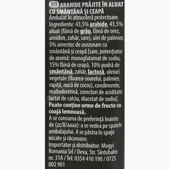Arahide în crustă crocantă Crasssh!, aromă ceapă și smântână 60g