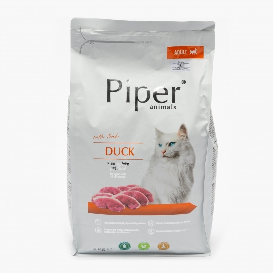 Hrană uscată pentru pisici adulte, 3kg, cu rață