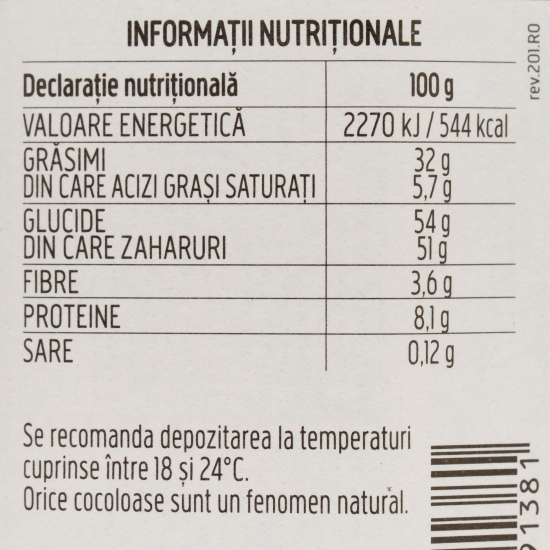 Cremă eco de cacao și alune Nocciolata, cu lapte 250g