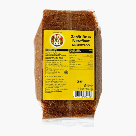 Zahăr brun nerafinat Muscovado 500g