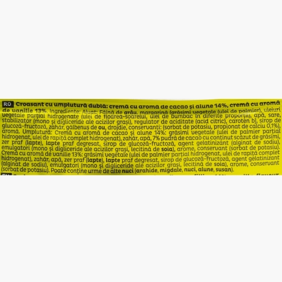 Croissant cu cremă de cacao și vanilie 60g