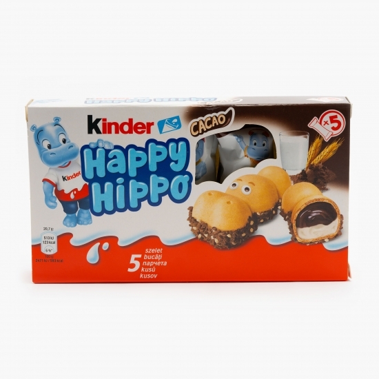 Desert Happy Hippo napolitană cu lapte și cacao 103.5g