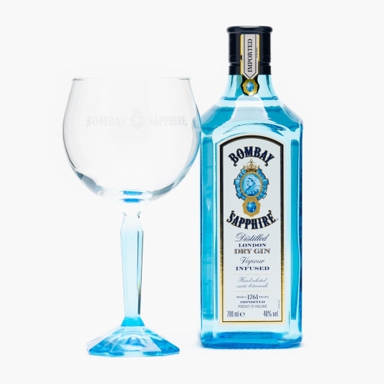 Gin Sapphire 40% alc., 0.7l+ 1 pahar