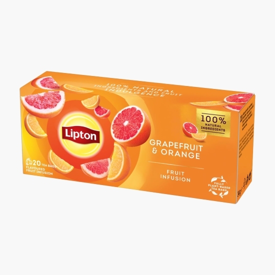 Ceai fructe cu aromă de gref și portocală, 20 plicuri