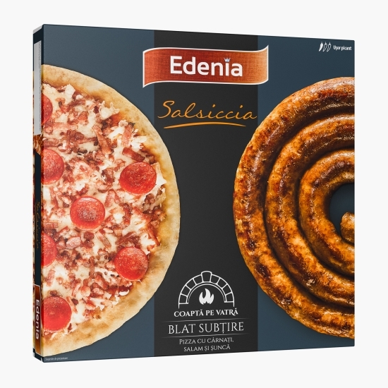 Pizza salsiccia cu blat subțire 390g