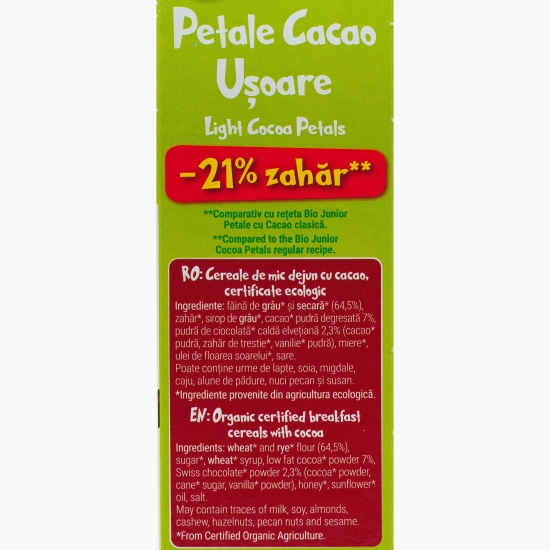 Cereale petale cacao ușoare eco 250g