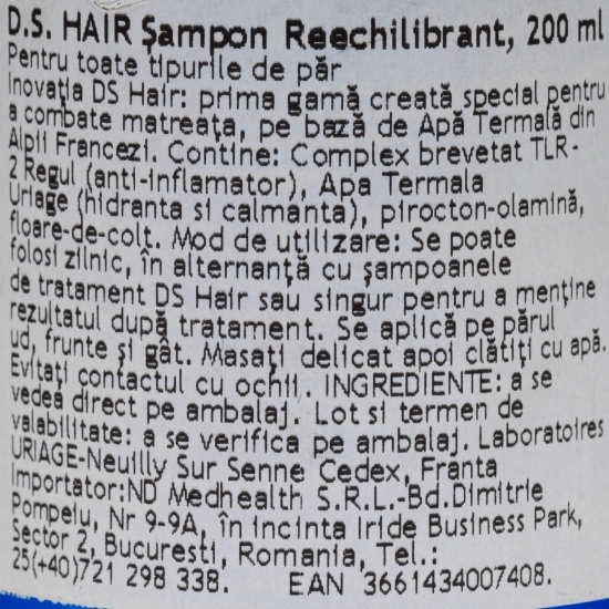 Șampon reechilibrant antimătreață DS Hair Soft Balancing 200ml