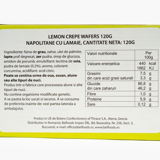 Napolitane cu lămâie 120g