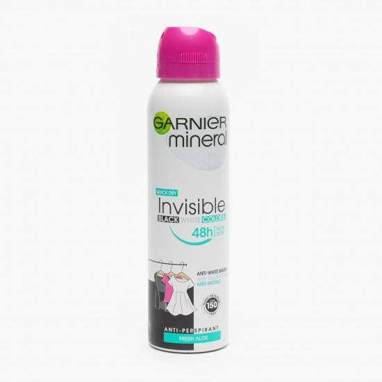 Deodorant Invisible Black White Colors Spray 150ml