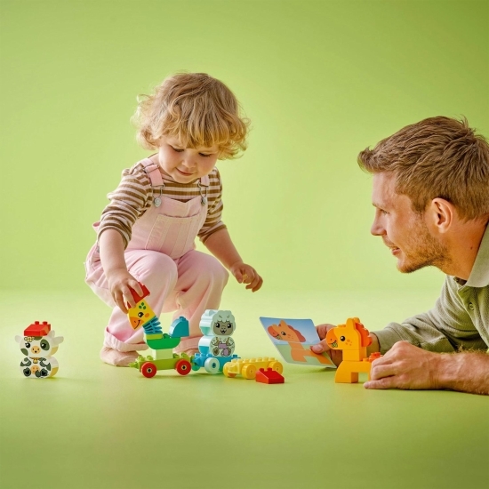 Tren cu animale, 10412 Duplo, 19 piese, +18 luni