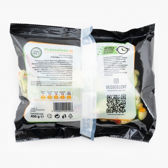 Mix de legume broccoli, zucchini, ardei Kapia și varză de Bruxelles 450g