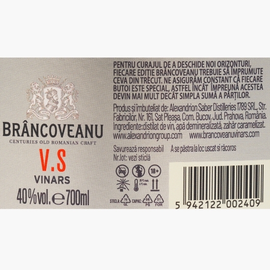 Vinars VS, 40% alc., 0.7l + 2 pahare