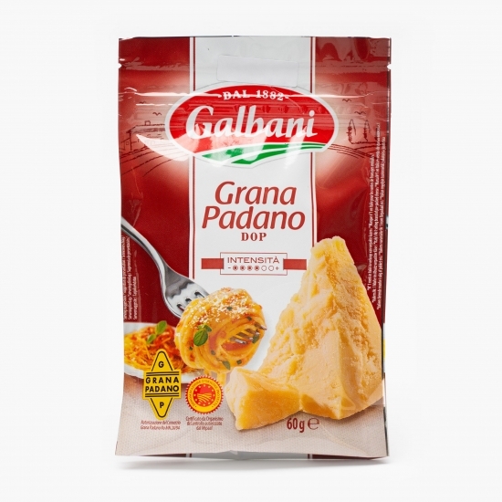Brânză Grana Padano cu pastă tare, răzuită, maturată peste 15 luni 60g