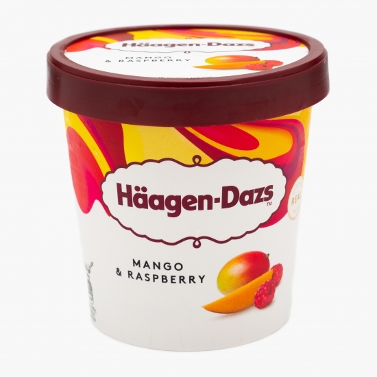 Înghețată de mango cu sos de zmeură 400g