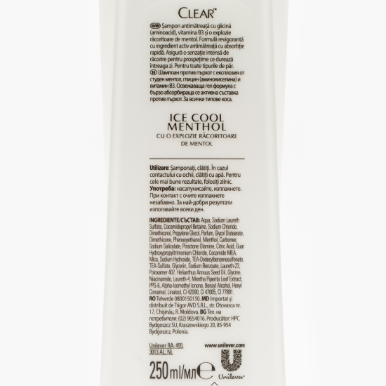 Șampon antimătreață Ice Cool Menthol 0.25l