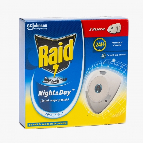 Rezervă dublă Night & Day împotriva muștelor, țânțarilor și furnicilor 2x2.25g