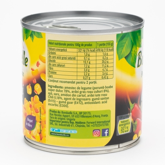 Porumb dulce boabe cu ardei iute 310g