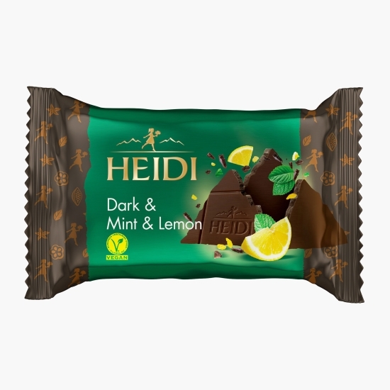 Ciocolată amăruie cu lămâie și mentă, 27g