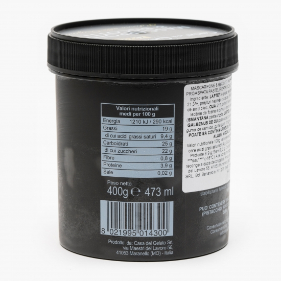 Înghețată cu mascarpone & biscotti 400g