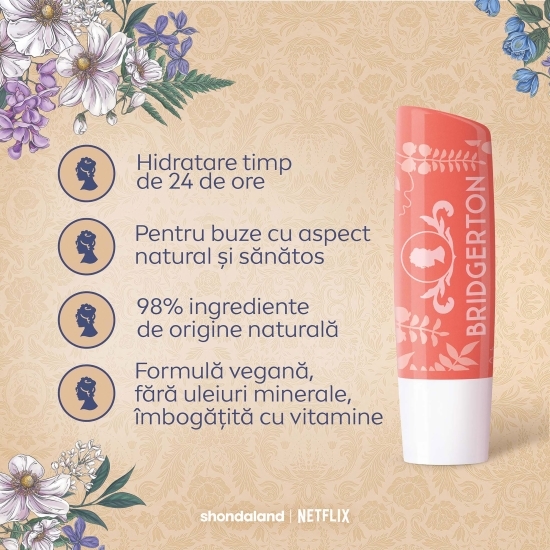 Balsam de buze Peach Tea, ediție limitată Bridgerton 4.8g