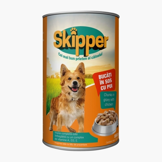 Conservă hrană umedă pentru câini, cu pui, 850g