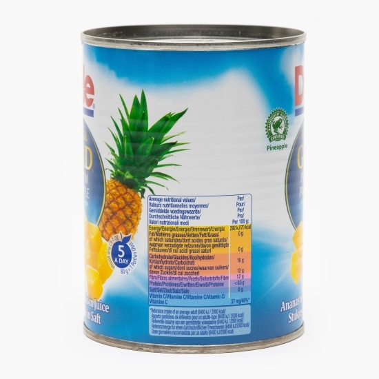 Ananas cuburi, în suc propriu, Tropical Gold, conservă 567g