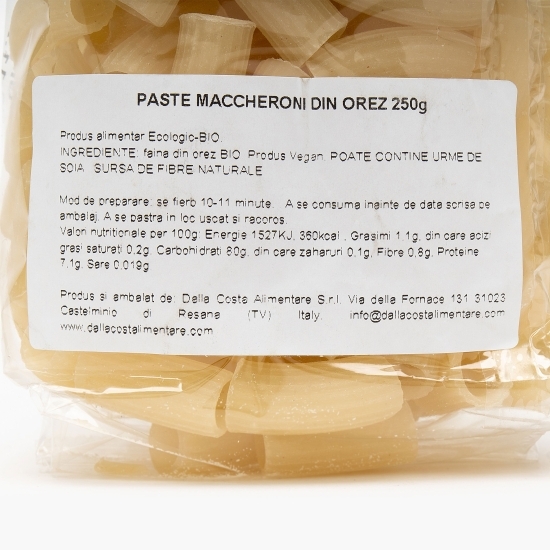 Paste maccheroni eco din orez fără gluten 250g