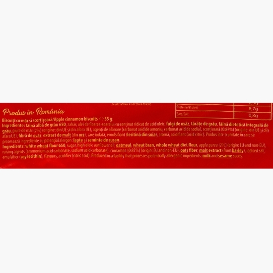 Biscuiți cu măr și scorțișoară 55g