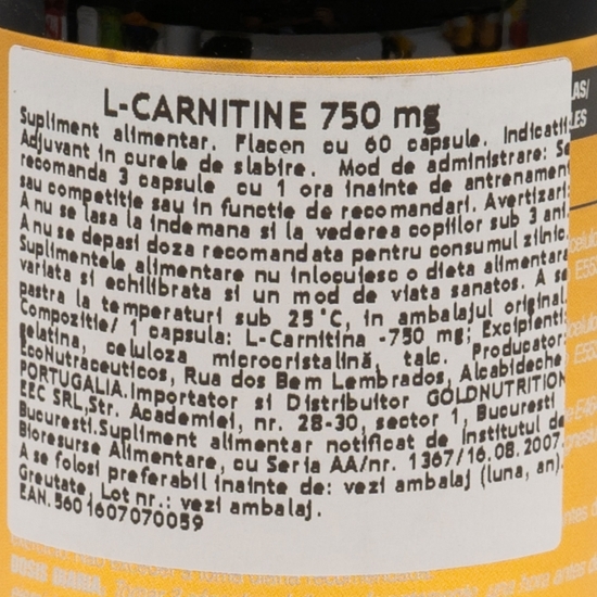 L-Carnitine 750mg 60 capsule