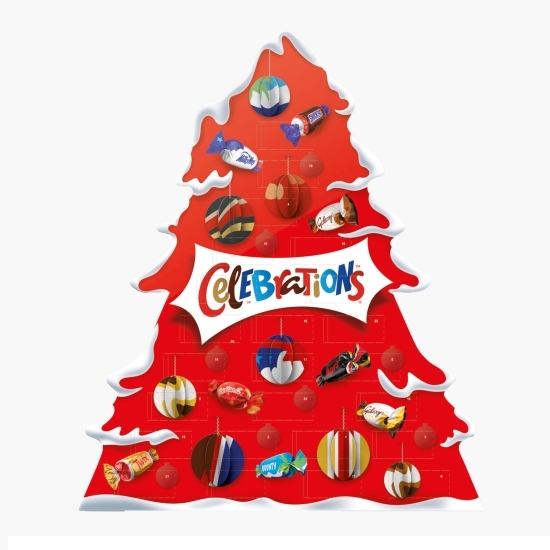 Calendar de Crăciun cu bomboane de ciocolată 215g