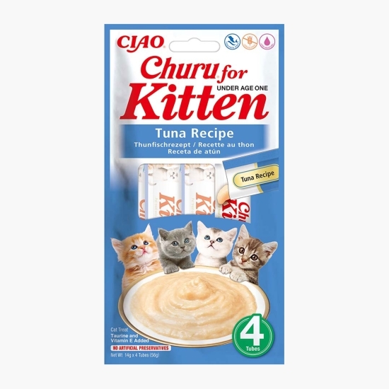 Recompense cremoase pentru pisici Churu Kitten 4x14g (56g)
