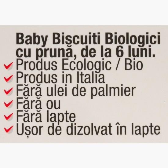 Biscuiți eco pentru copii, cu prune, +6 luni, 250g