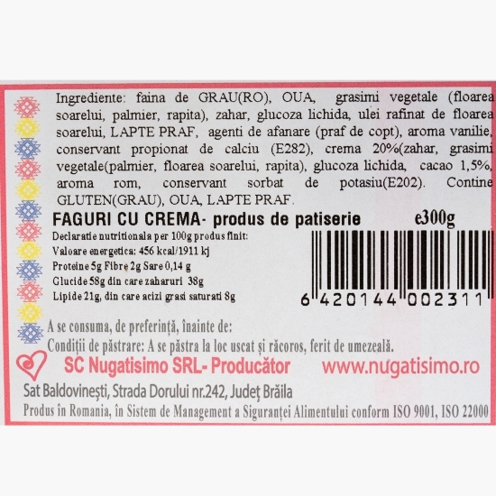 Faguri cu cremă de cacao 300g