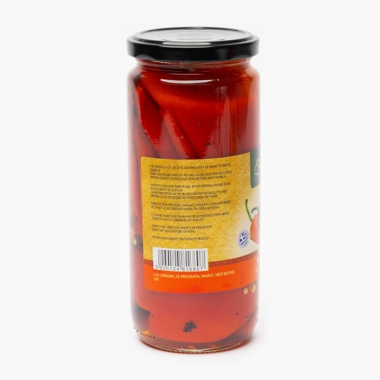 Ardei roșu copt eco în oțet 450g