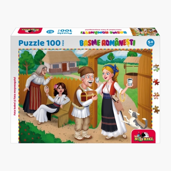 Puzzle Basme românești - Fata babei și fata moșneagului, 5+ ani
