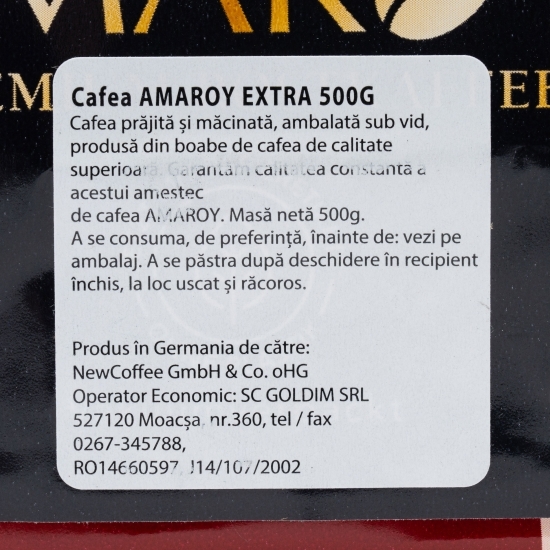 Cafea prăjită, măcinată Extra 500g
