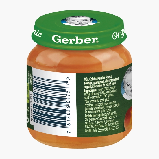 Piure eco din mere, piersică și caisă 125g