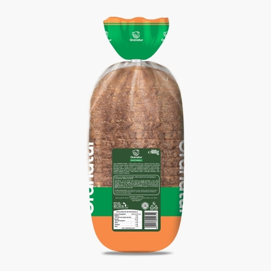 Pâine feliată cu 3 făinuri (secară, integrală și albă) Două Maiele, 600g