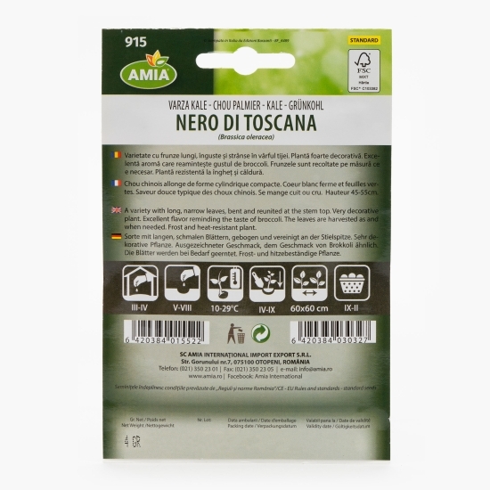 Semințe de varză kale Nero di Toscana 4g