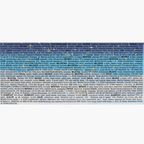 Batoane de ciocolată cu lapte, 12 buc, 150g