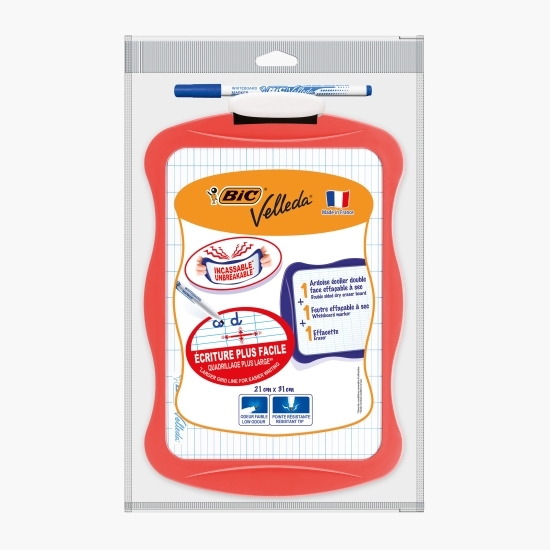 Tablă albă pentru copii Velleda Kids 30x20cm, diverse culori