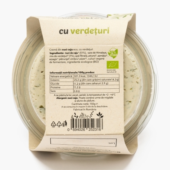 Cremă tartinabilă din caju cu verdețuri eco 150g