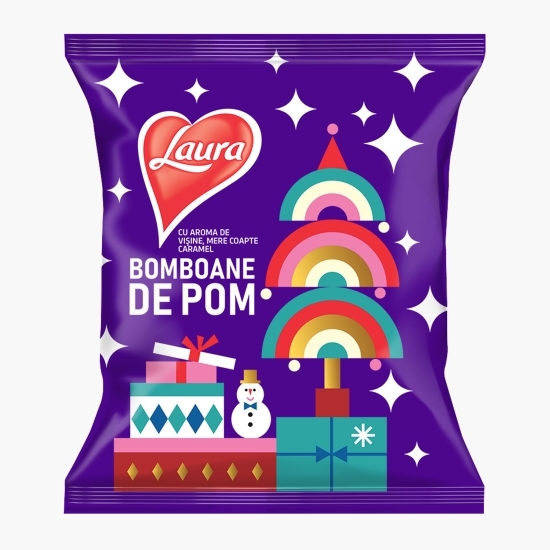 Bomboane de pom cu aromă de vișine, caramel, mere coapte 184g
