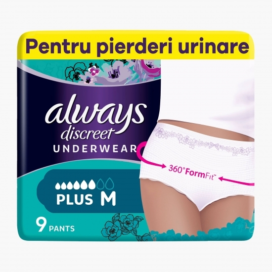Chiloți pentru incontinență urinară mărimea M 9 buc