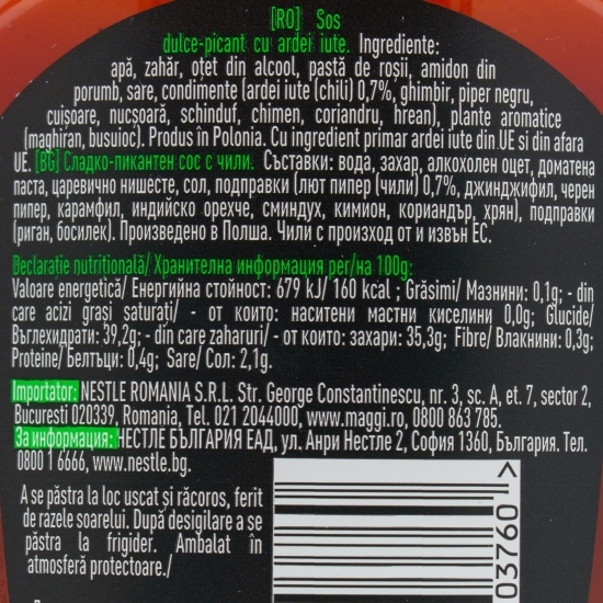Sos dulce-picant cu ardei iute 241g